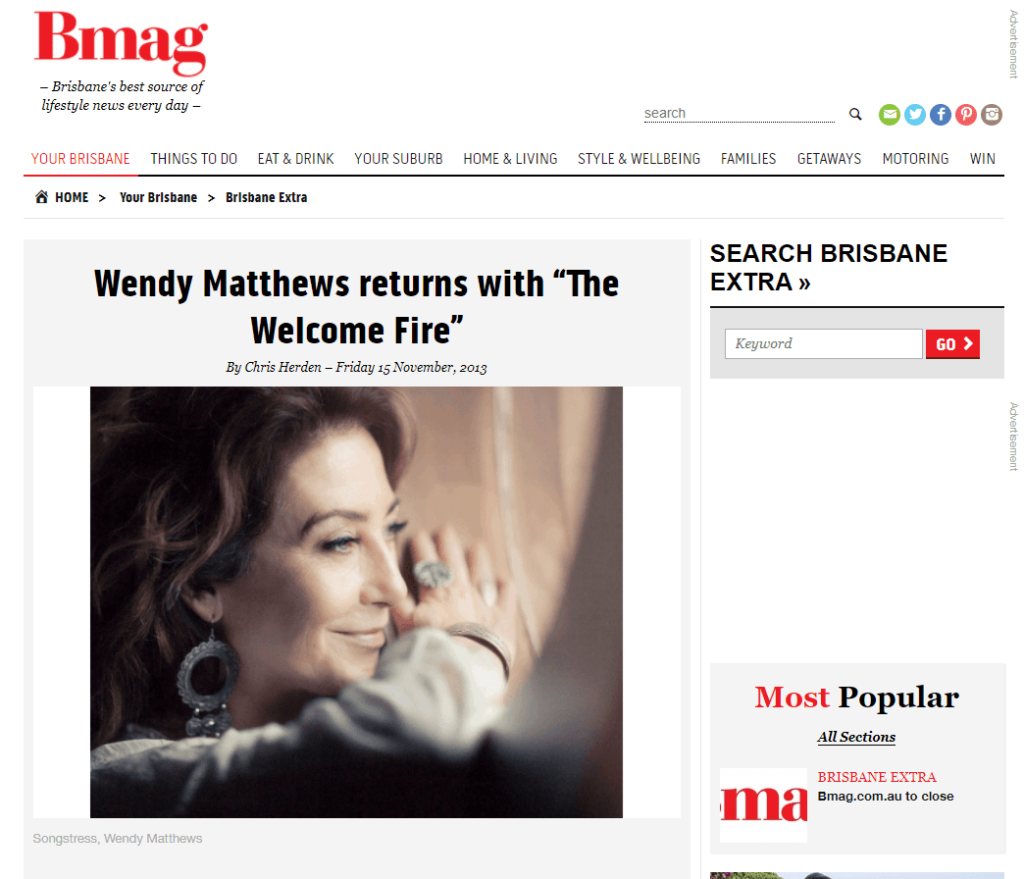 Wendy Matthews-The Welcome Fire